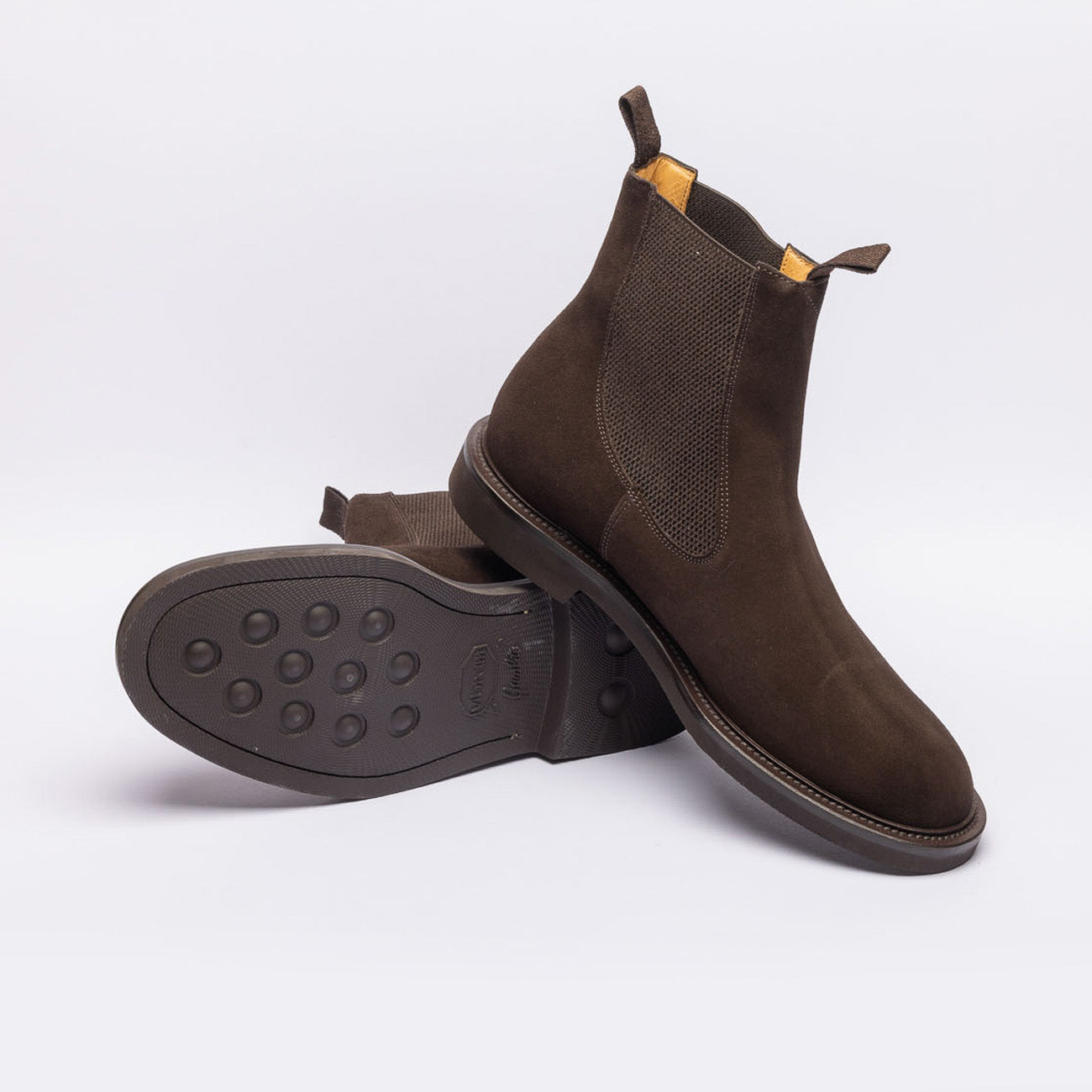 Stivale chelsea Borghini 480 in camoscio marrone