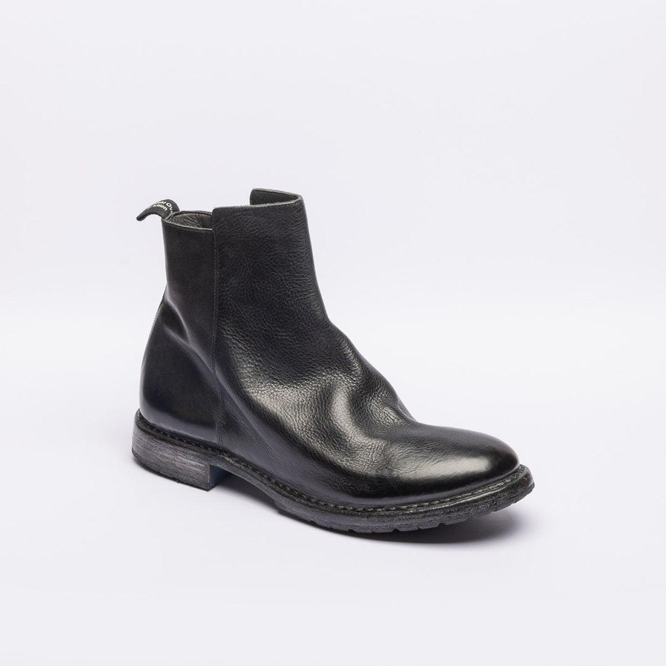 Stivale con zip Moma Rick in pelle nera