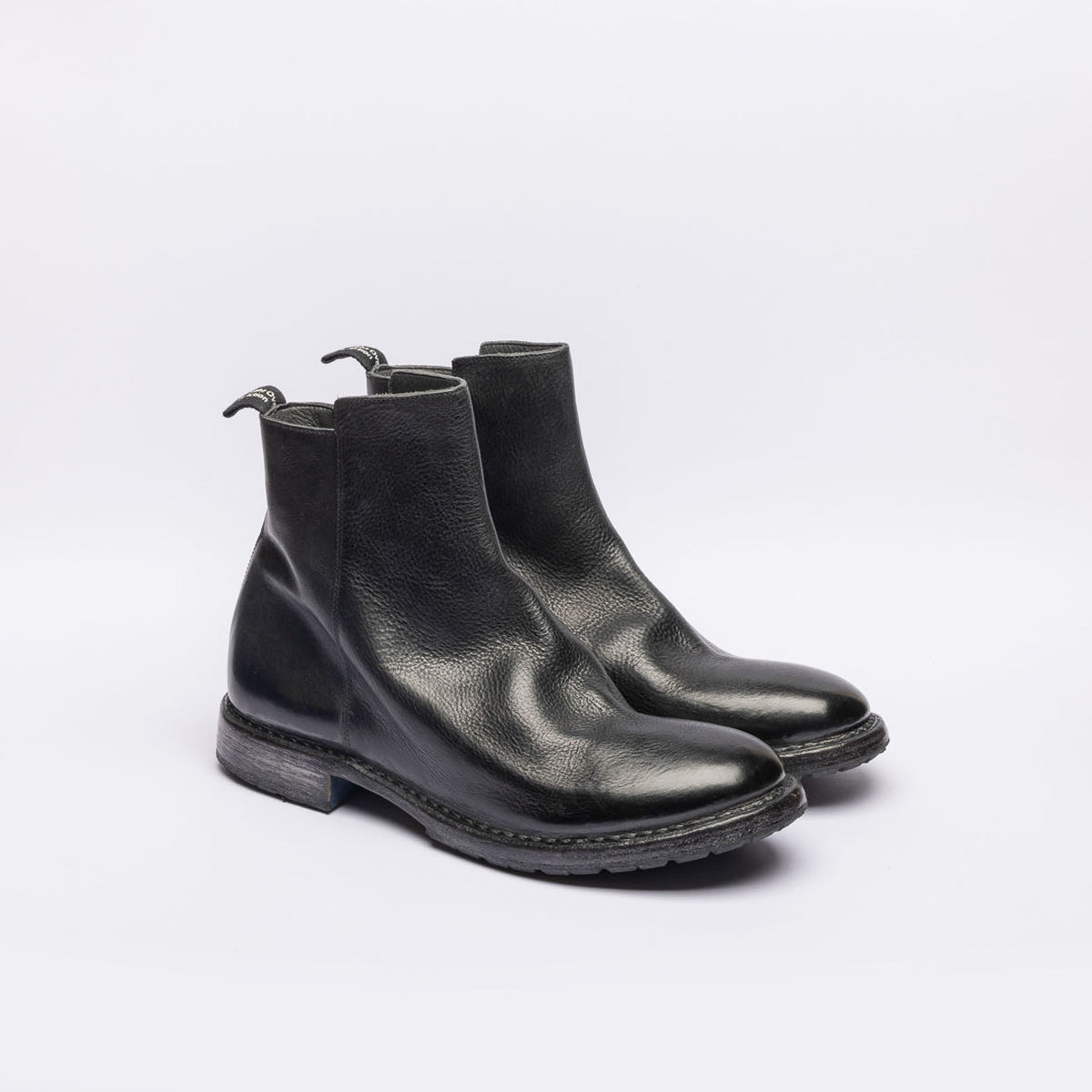 Stivale con zip Moma Rick in pelle nera