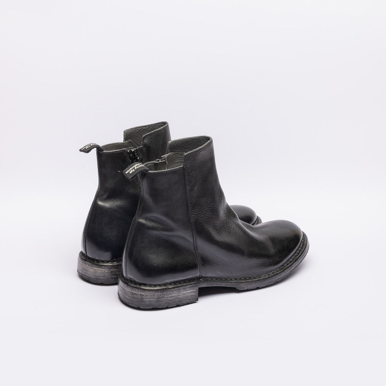 Stivale con zip Moma Rick in pelle nera
