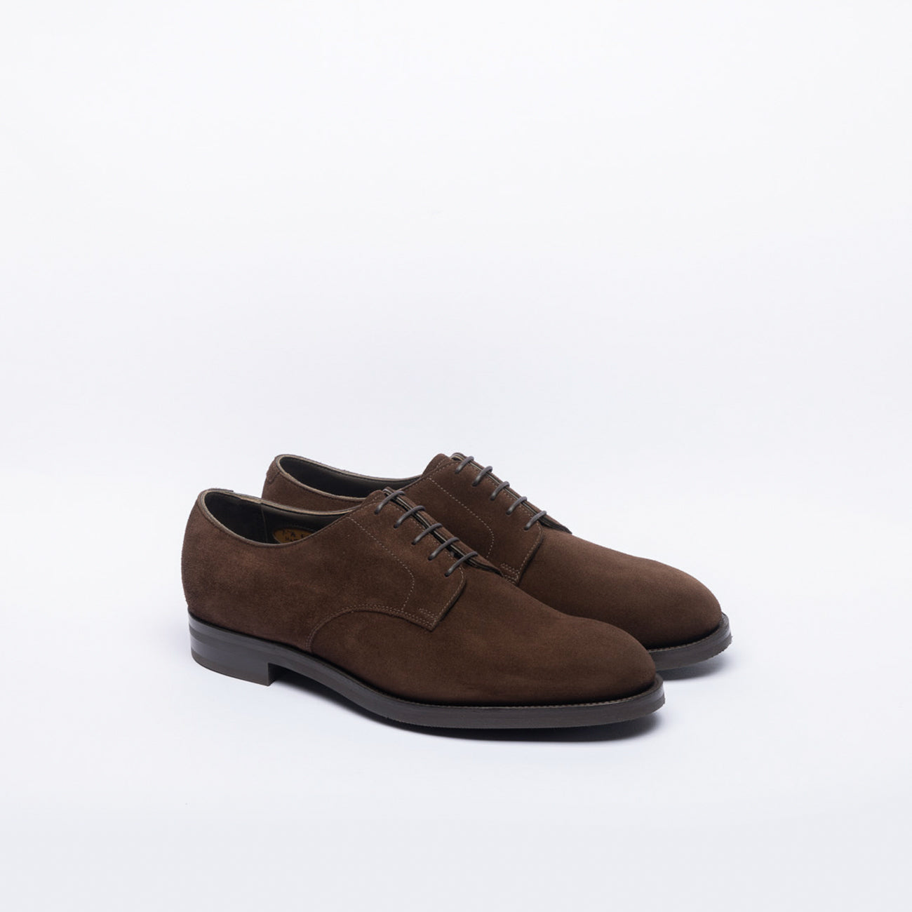 Stringata derby Edward Green Withworth in camoscio marrone