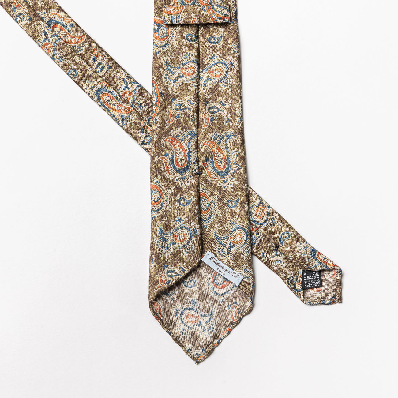 Cravatta sfoderata Tailor’s and Ties in seta beige