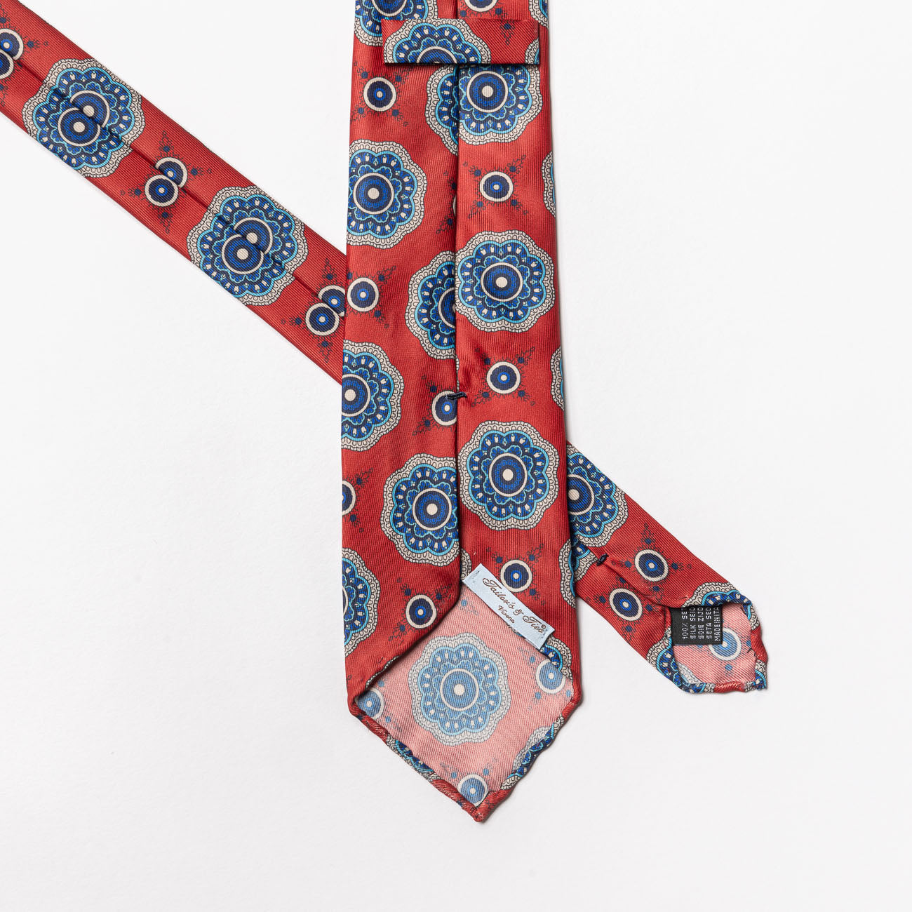 Cravatta sfoderata Tailor’s and Ties in seta rossa
