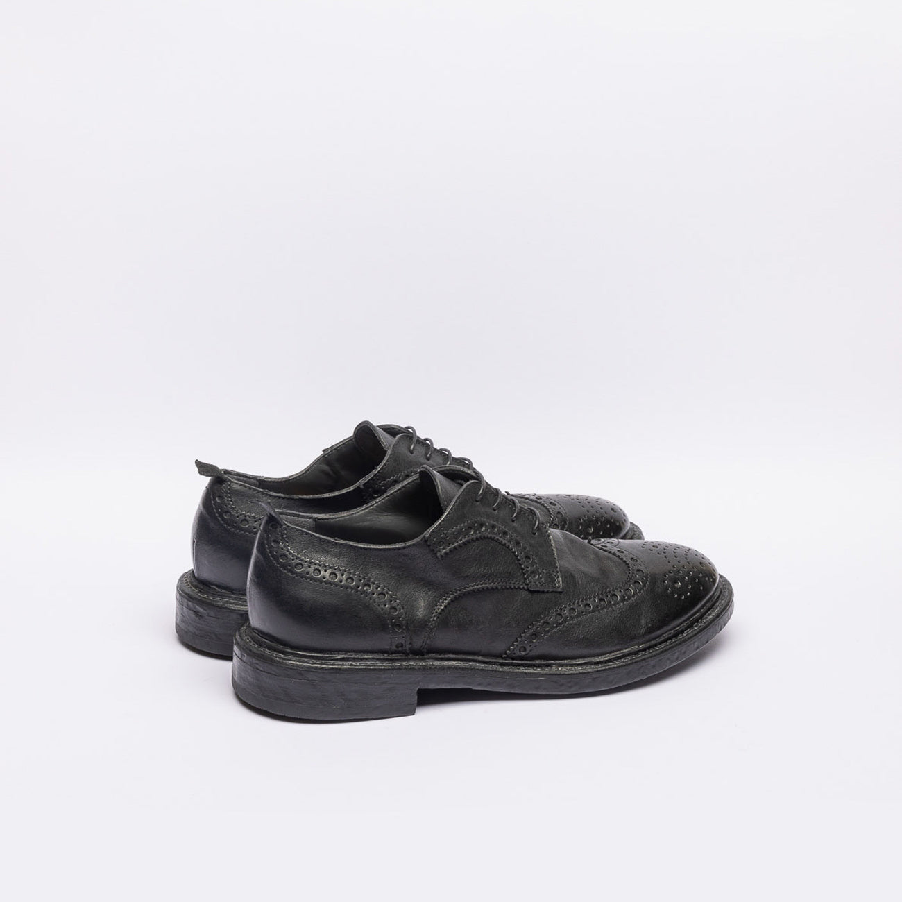 Stringata derby Moma Bristol in pelle nera