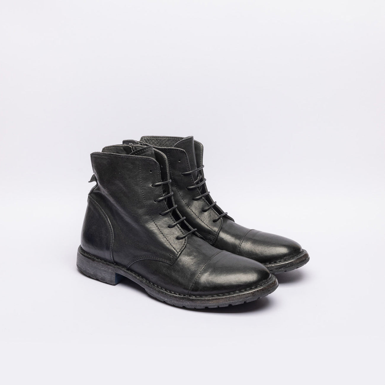 Stivale con zip Moma Minsk in pelle nera