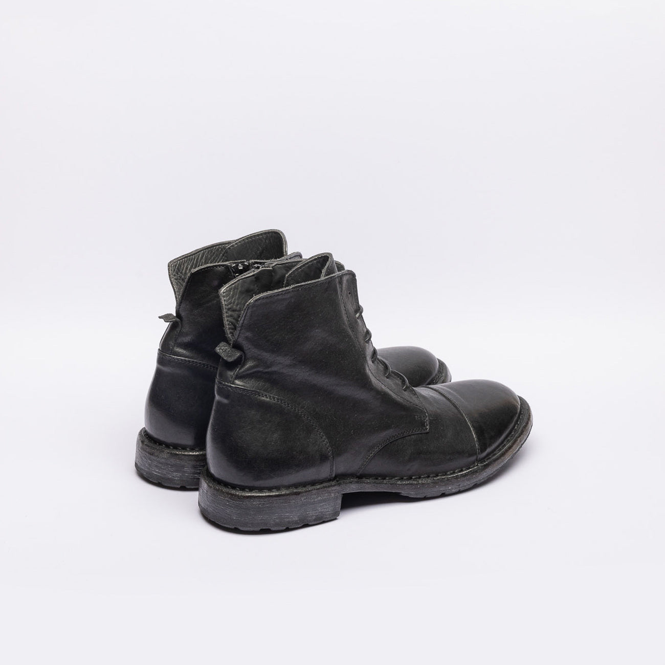 Stivale con zip Moma Minsk in pelle nera
