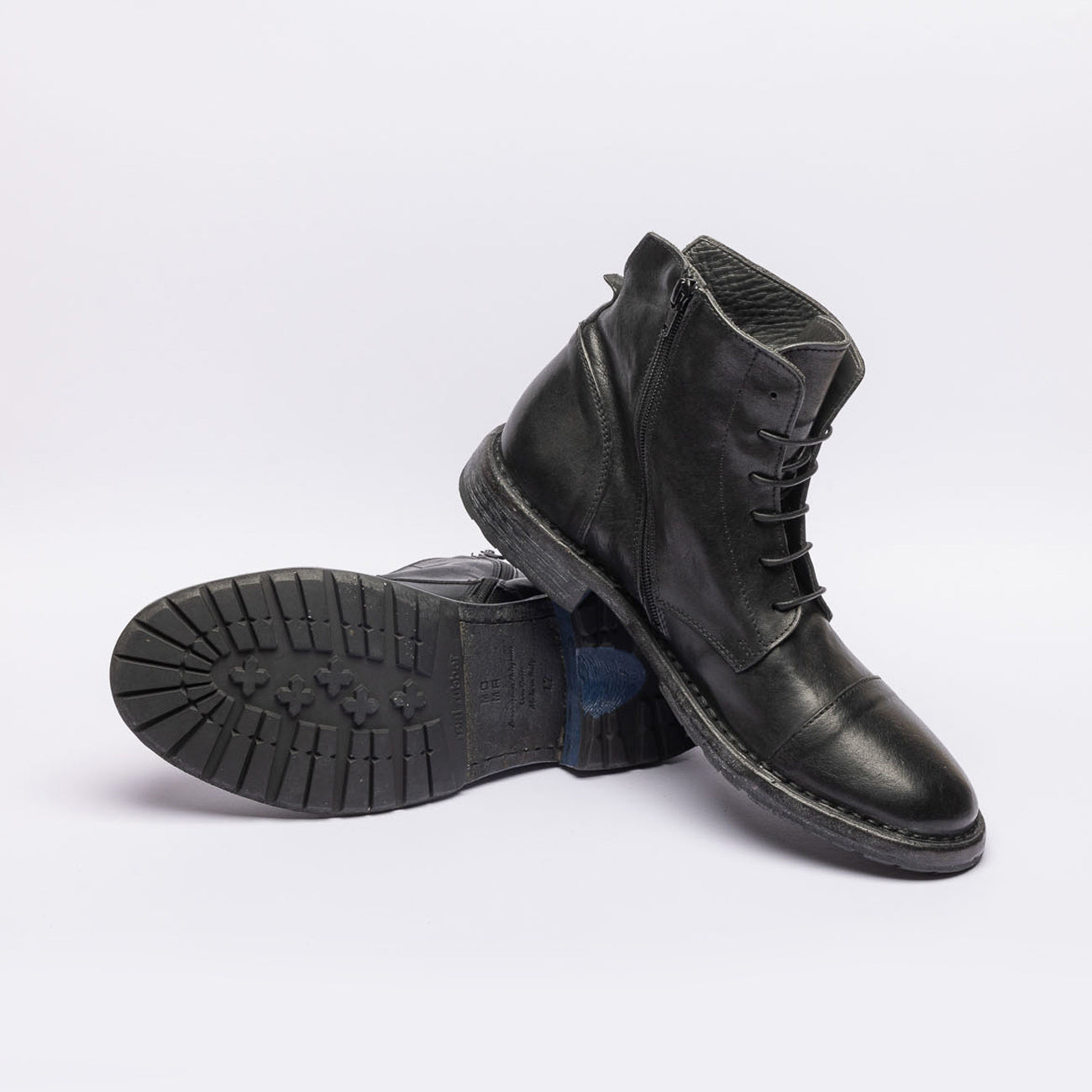 Stivale con zip Moma Minsk in pelle nera