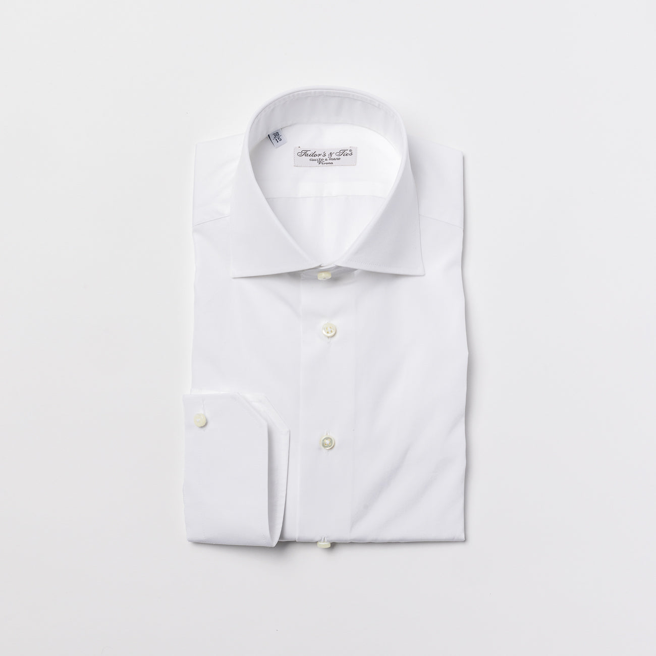 Camicia classica Tailors & Ties in cotone bianco