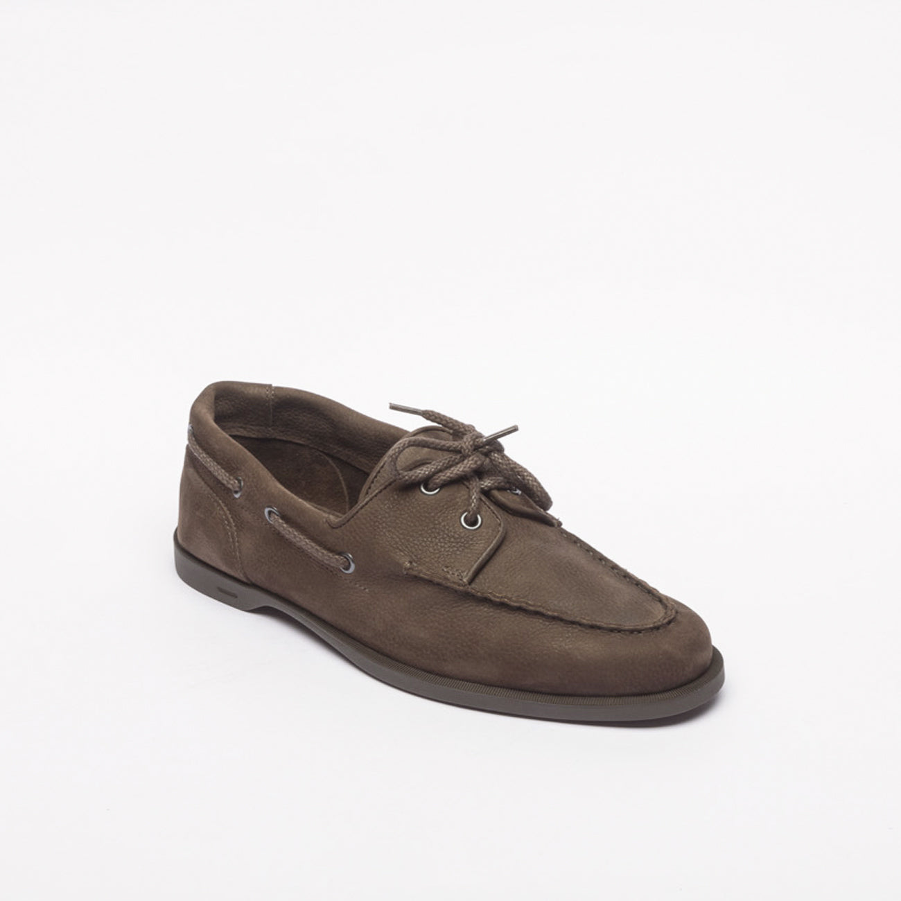Mocassino da barca John Lobb Foil in nabuk marrone