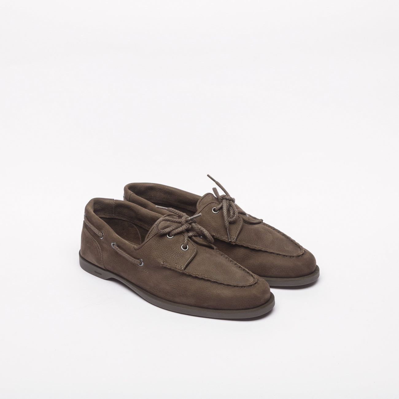 Mocassino da barca John Lobb Foil in nabuk marrone