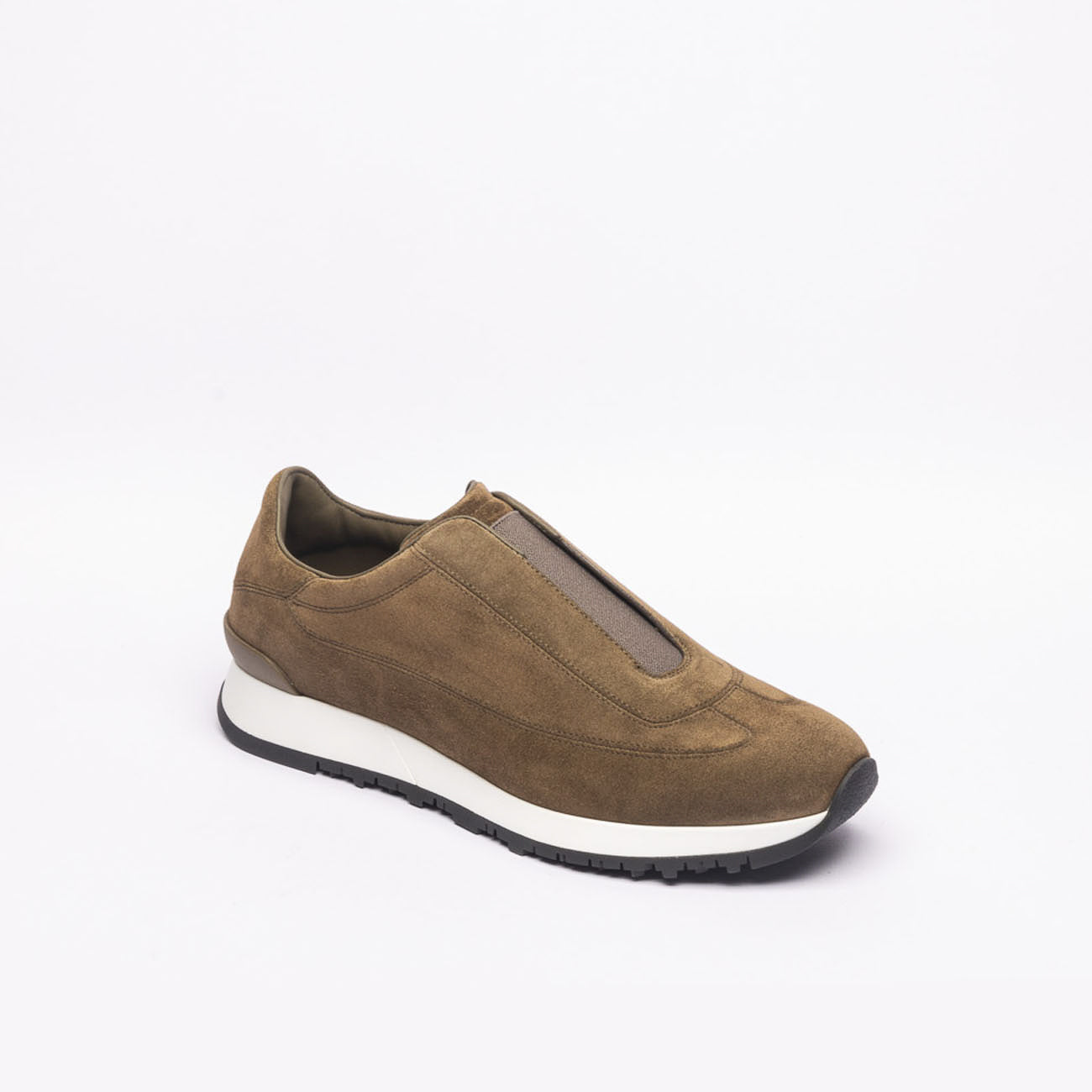 Sneaker fashion luxury John Lobb Lift in camoscio verde