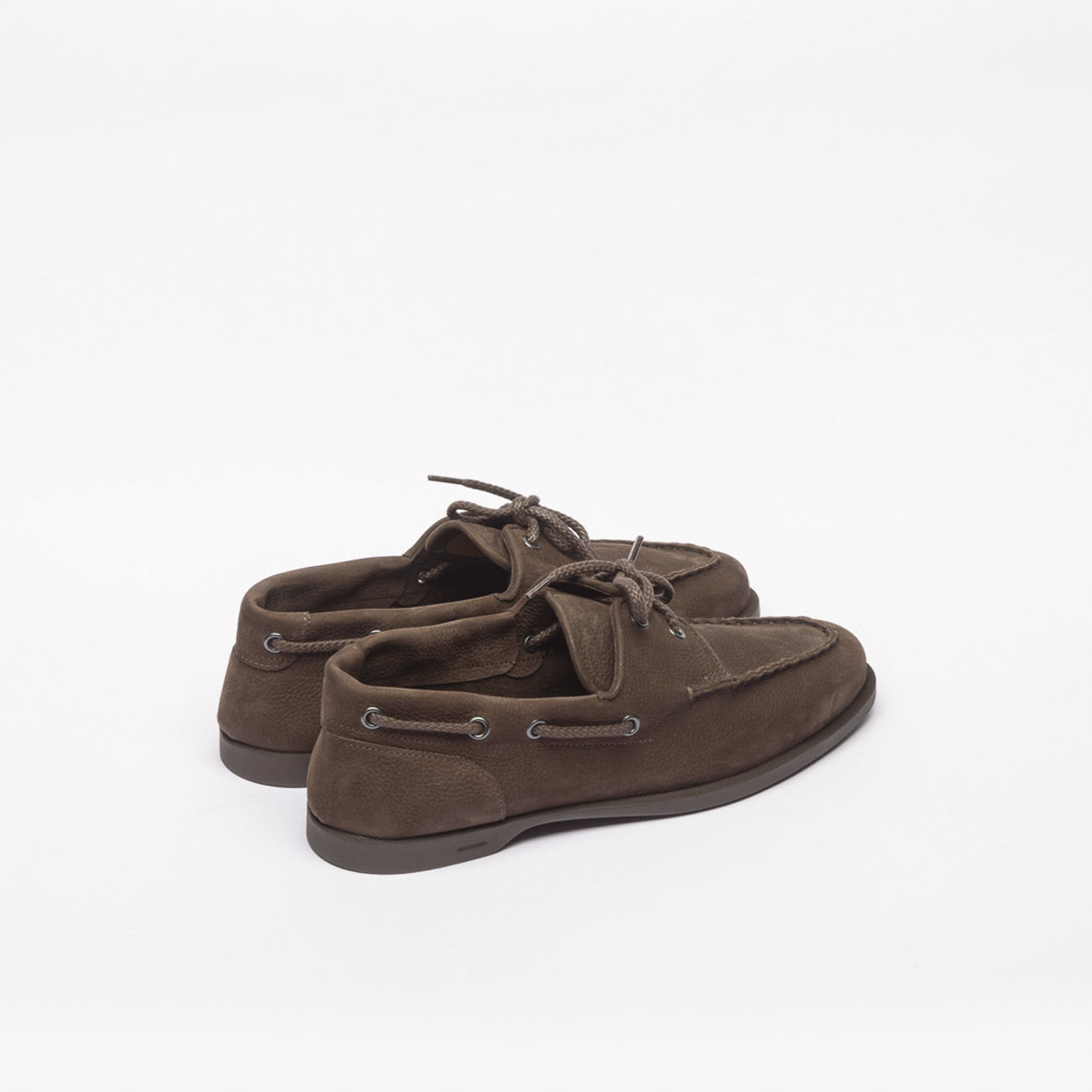 Mocassino da barca John Lobb Foil in nabuk marrone