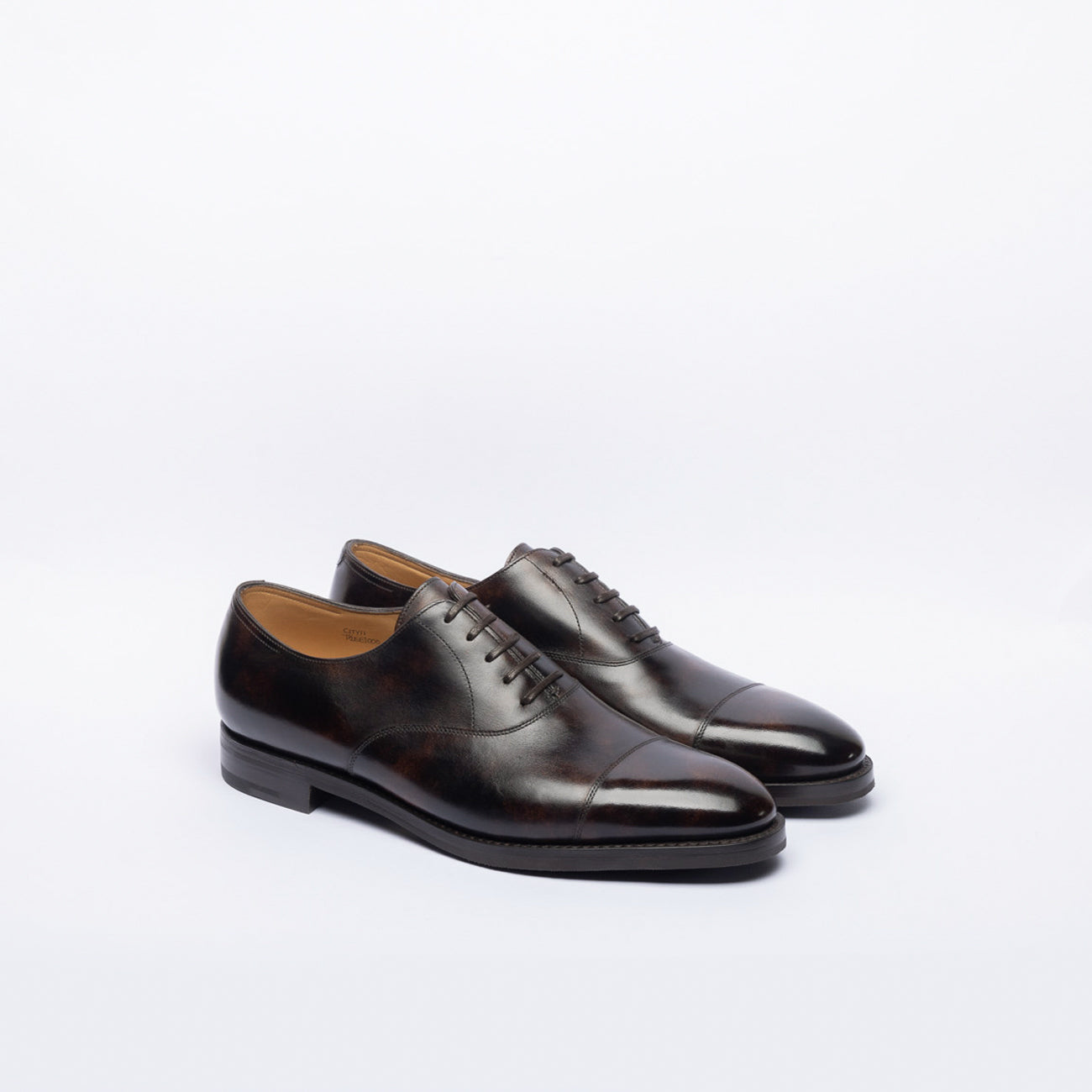 John Lobb City II dark brown museum calf oxford laced-up shoe (Flexi Rasp Sole)