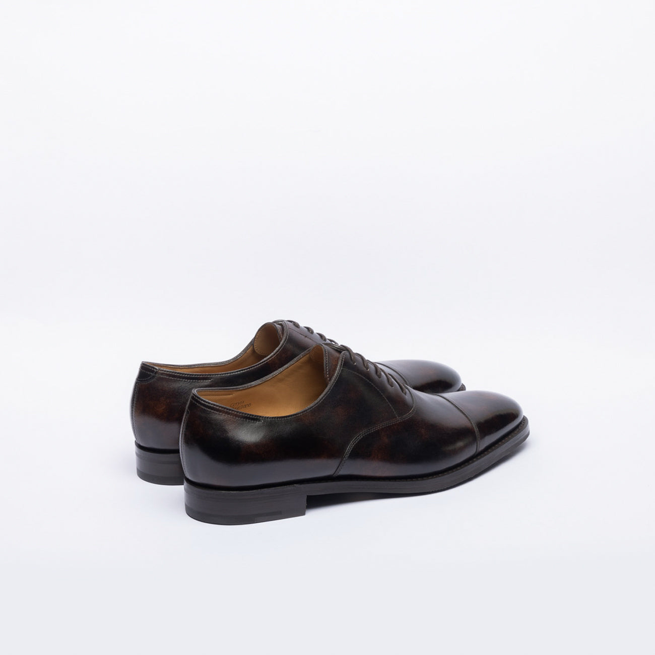 John Lobb City II dark brown museum calf oxford laced-up shoe (Flexi Rasp Sole)
