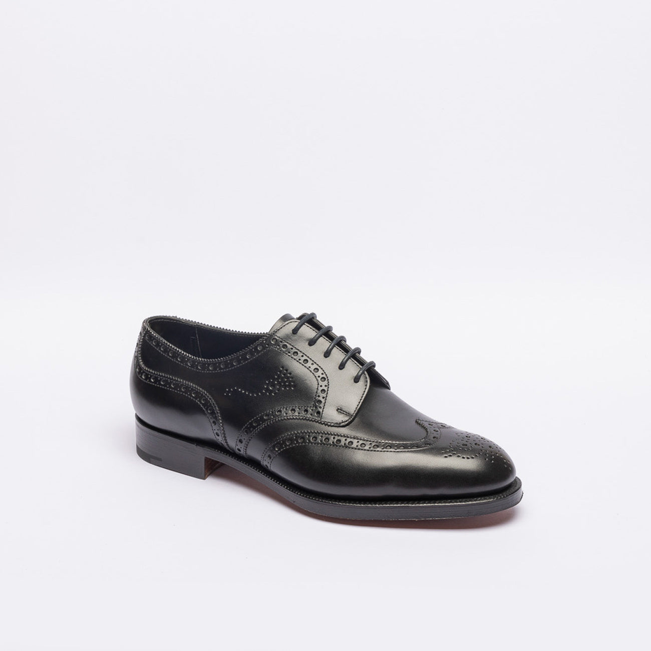 Edward Green Sandringham derby lace-up in black leather