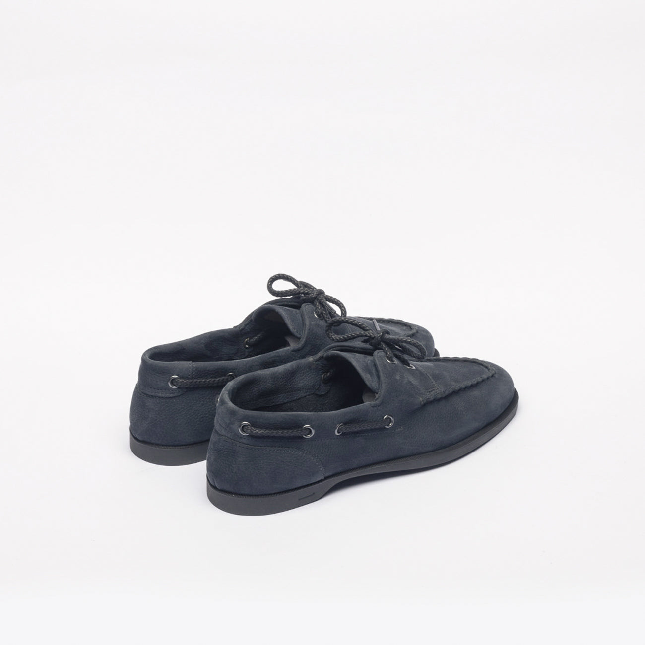 Mocassino da barca John Lobb Foil in nabuk blu