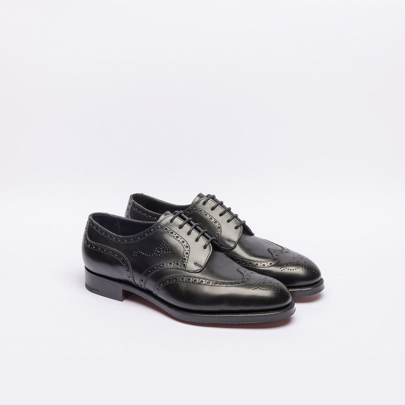 Edward Green Sandringham derby lace-up in black leather
