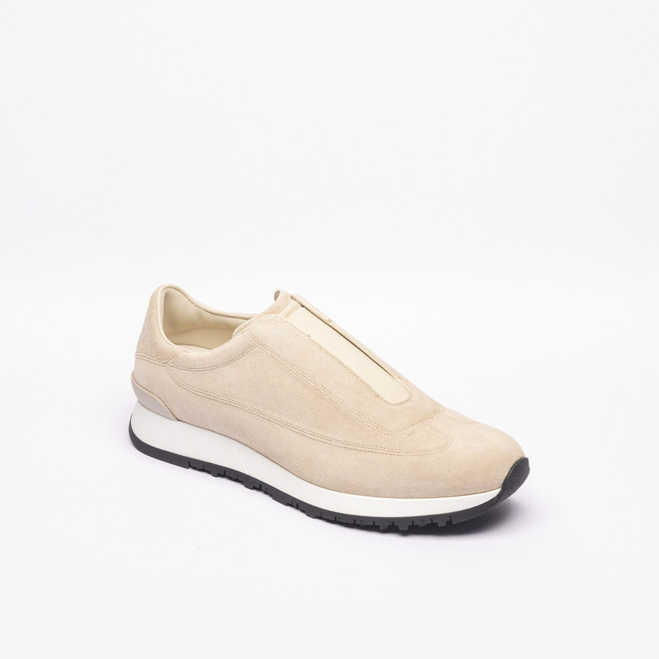 Sneaker fashion luxury John Lobb Lift in camoscio beige