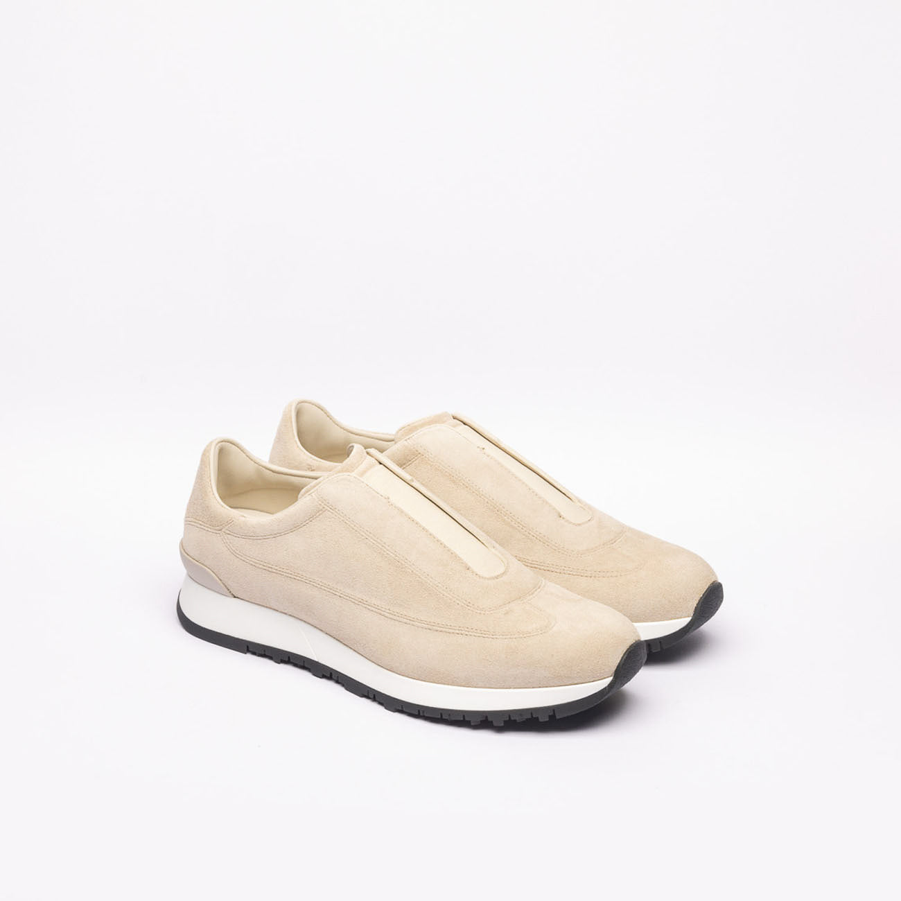 Sneaker fashion luxury John Lobb Lift in camoscio beige