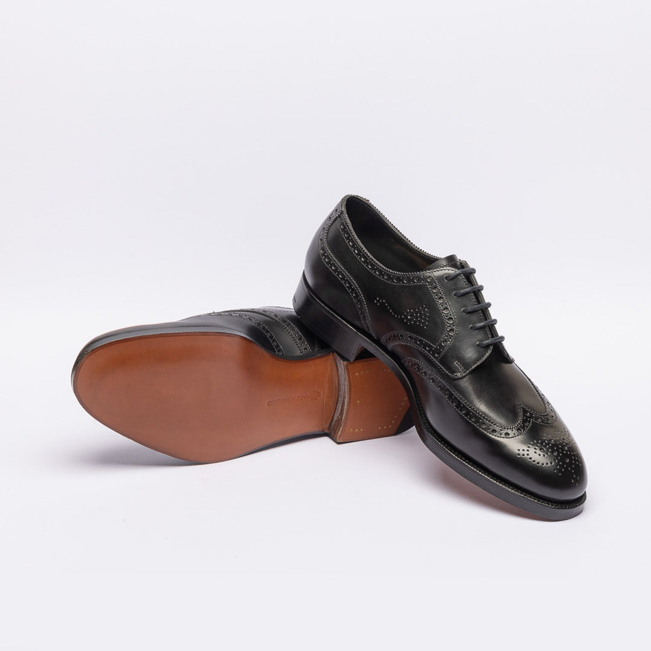 Edward Green Sandringham derby lace-up in black leather
