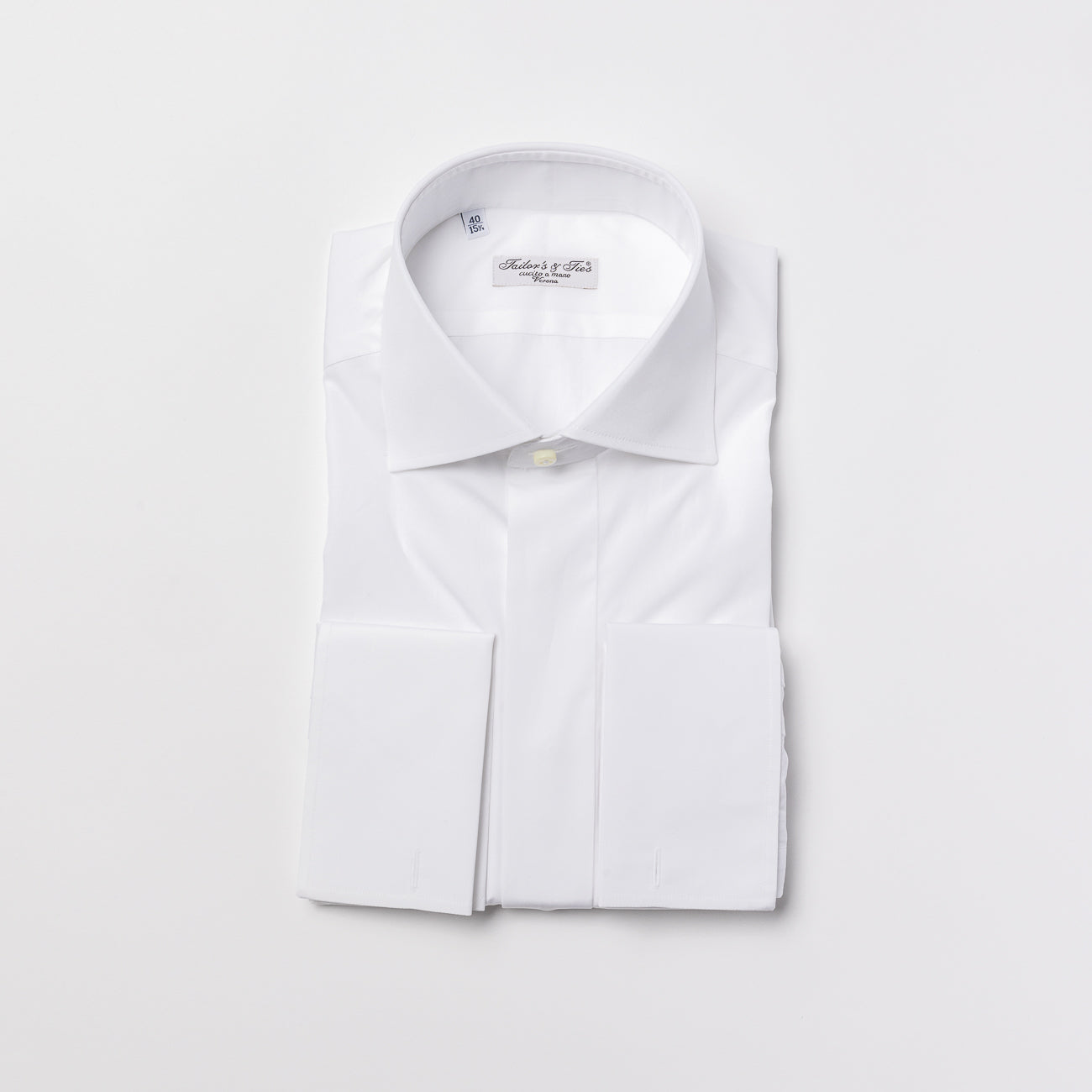 Camicia doppio taschino Tailors & Ties in cotone bianco