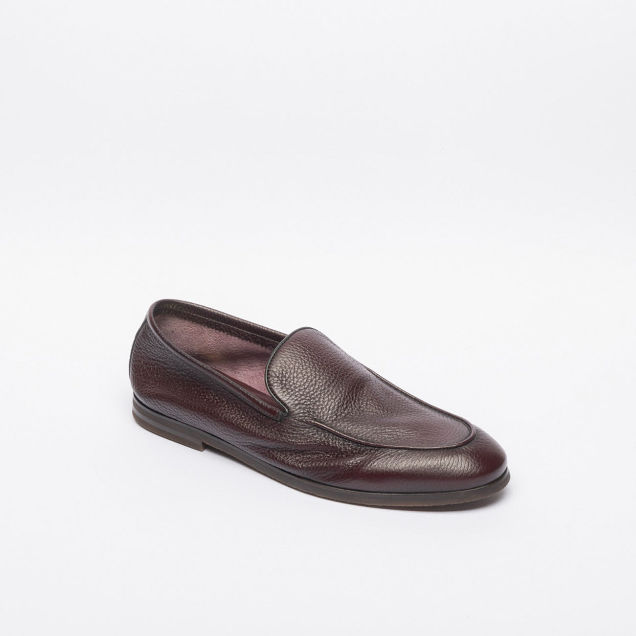 Mocassino slip-on Barrett 221U069 in pelle martellata bordeaux