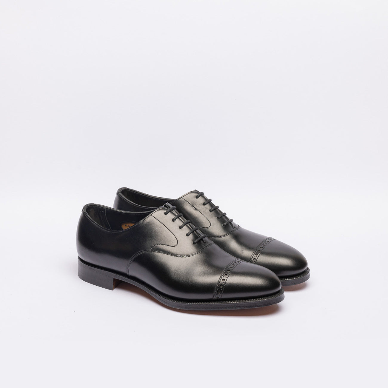 Stringata oxford Edward Green Berkeley in pelle nera
