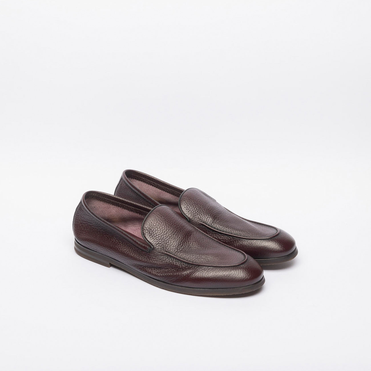 Mocassino slip-on Barrett 221U069 in pelle martellata bordeaux