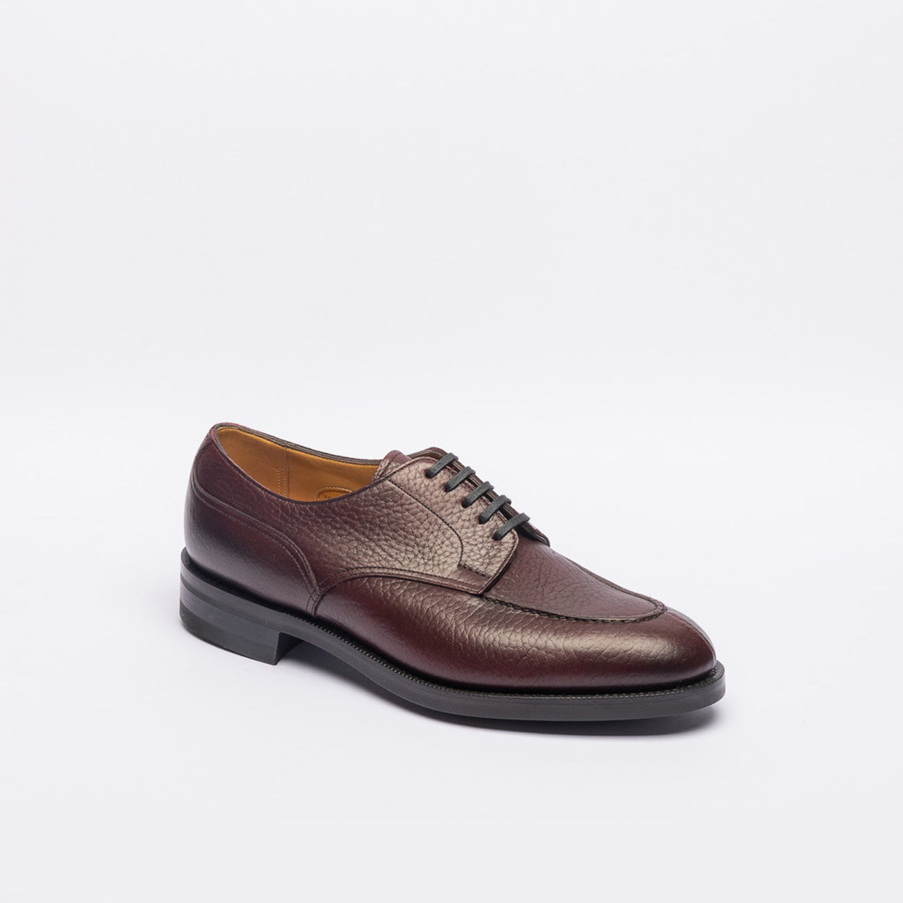 Stringata derby Edward Green Zlin in pelle martellata bordeuax