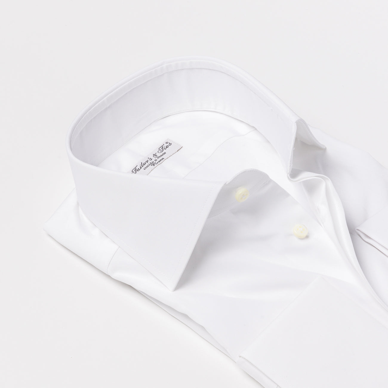 Camicia doppio taschino Tailors & Ties in cotone bianco