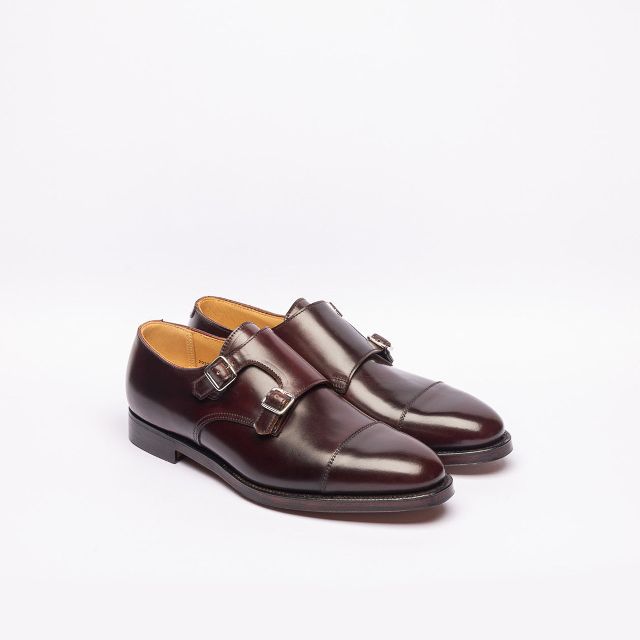 Doppia fibbia John Lobb Lowndes in pelle di cavallo bordeaux