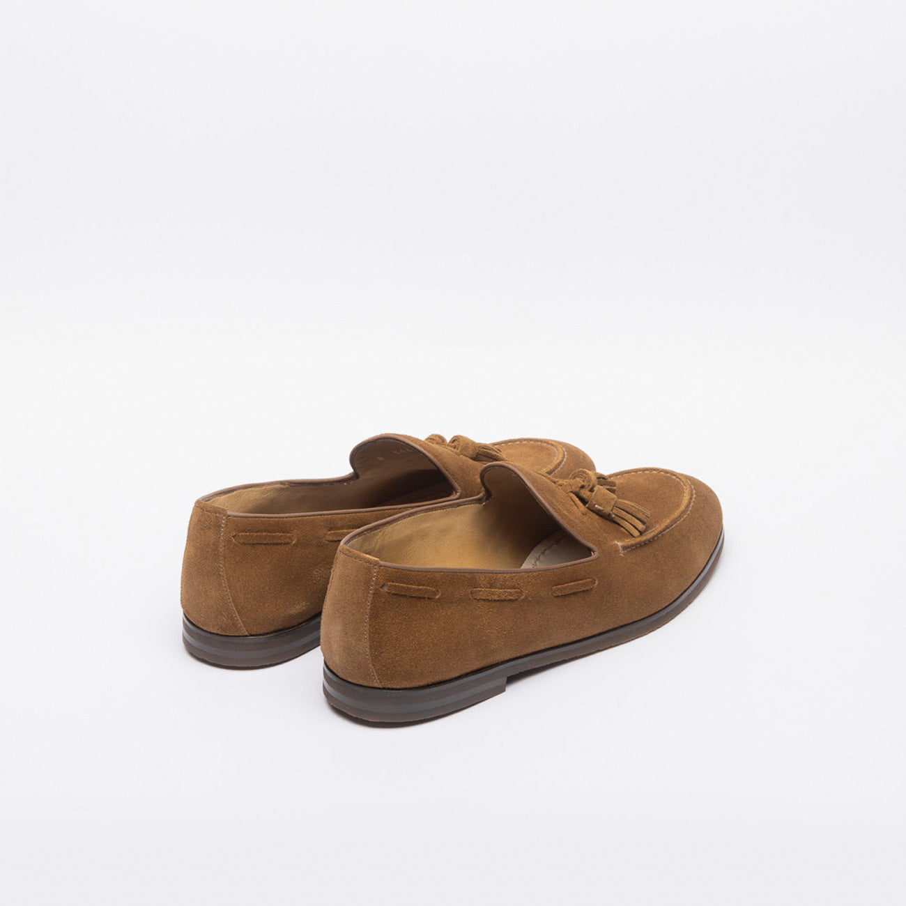 Mocassino con nappine Barrett 251U036.7 in camoscio beige