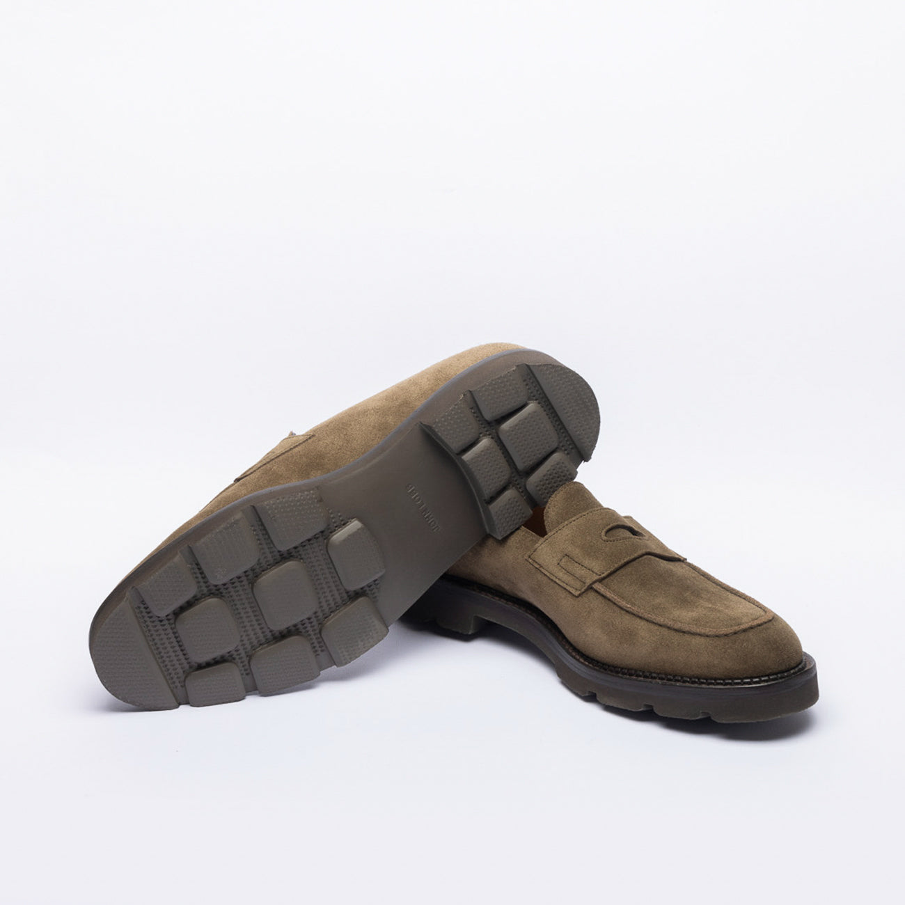 Mocassino penny John Lobb Lopez in camoscio verde