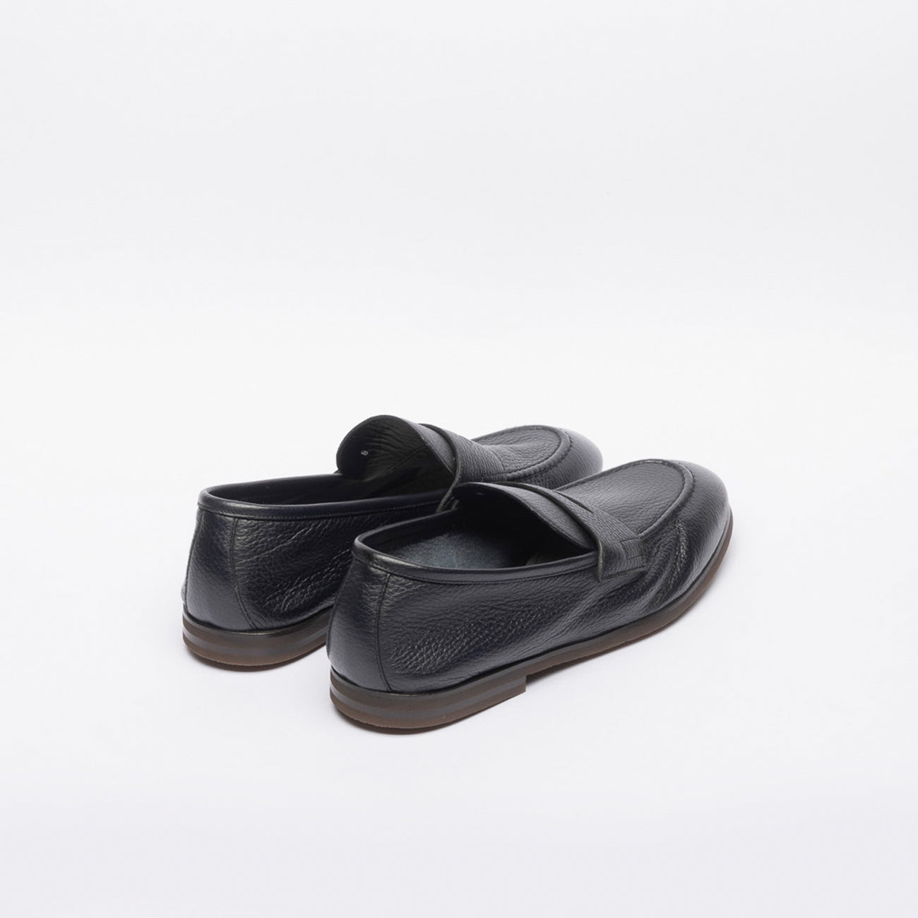 Mocassino penny Barrett 221U021 in pelle martellata blu