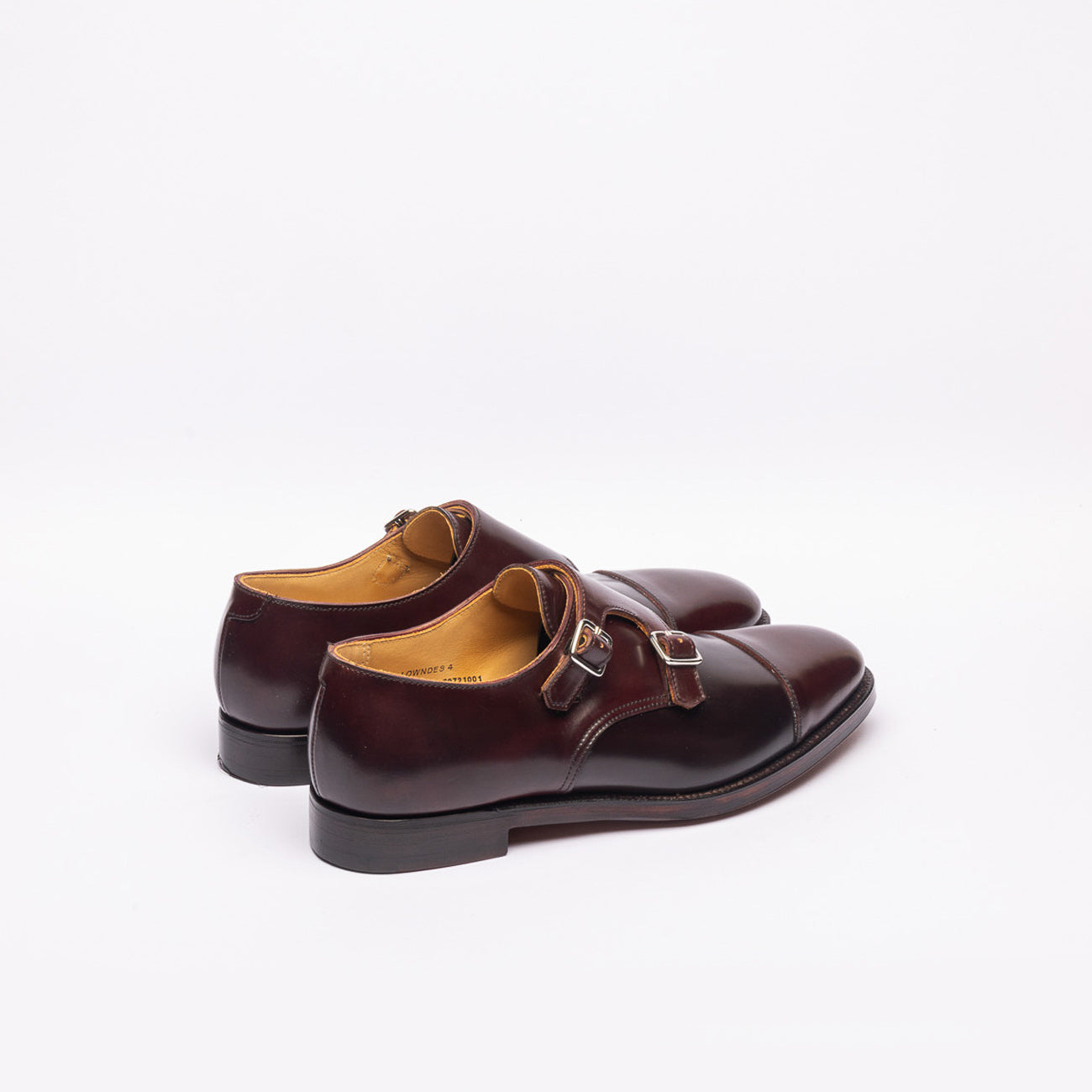 Doppia fibbia Crockett & Jones Lowndes in pelle di cavallo bordeaux