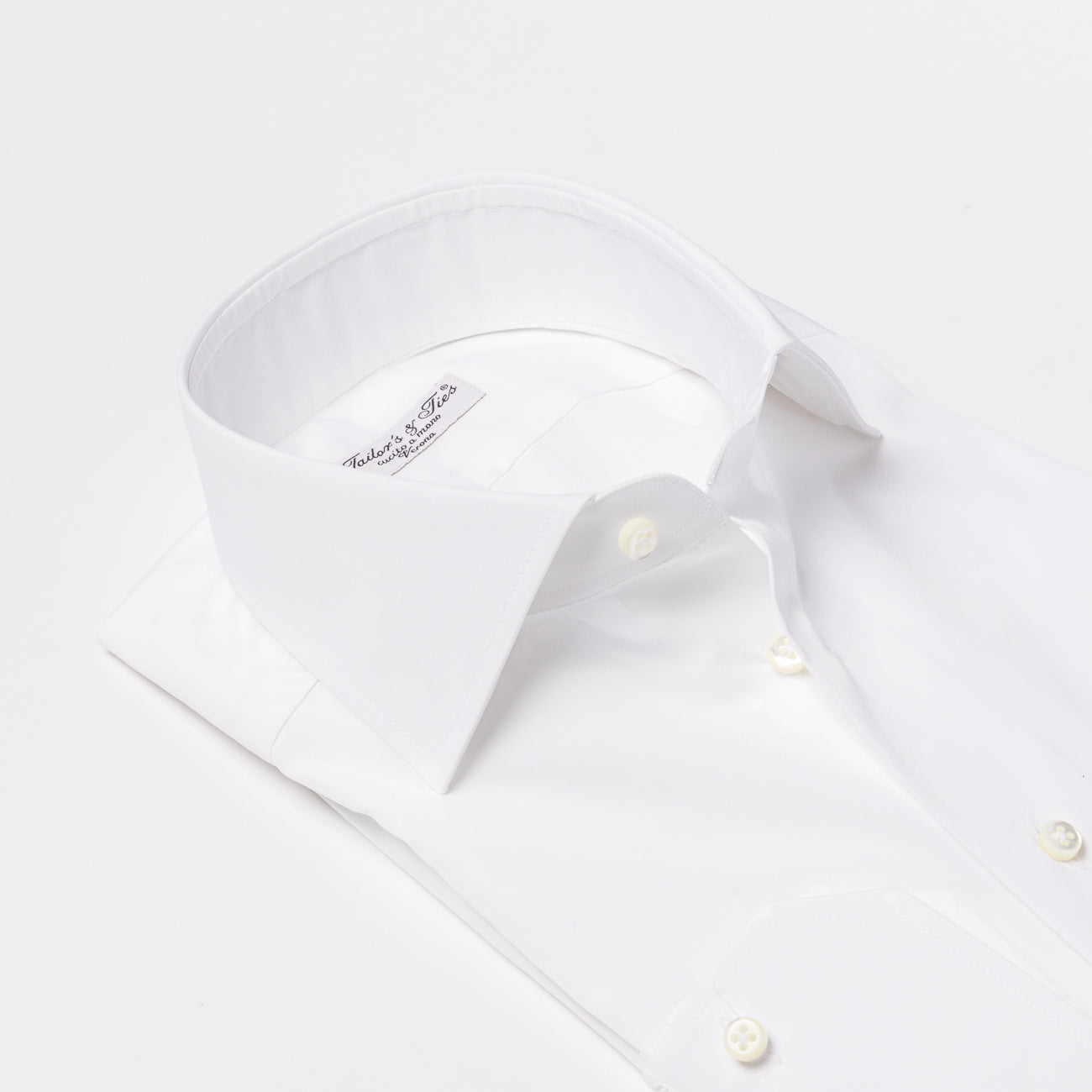 Camicia classica Tailors & Ties in cotone bianco