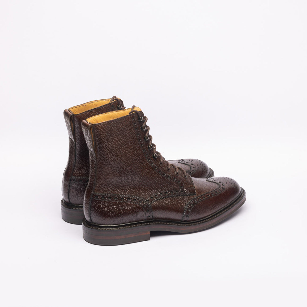 Stivale derby Crockett & Jones Islay in pelle martellata marrone