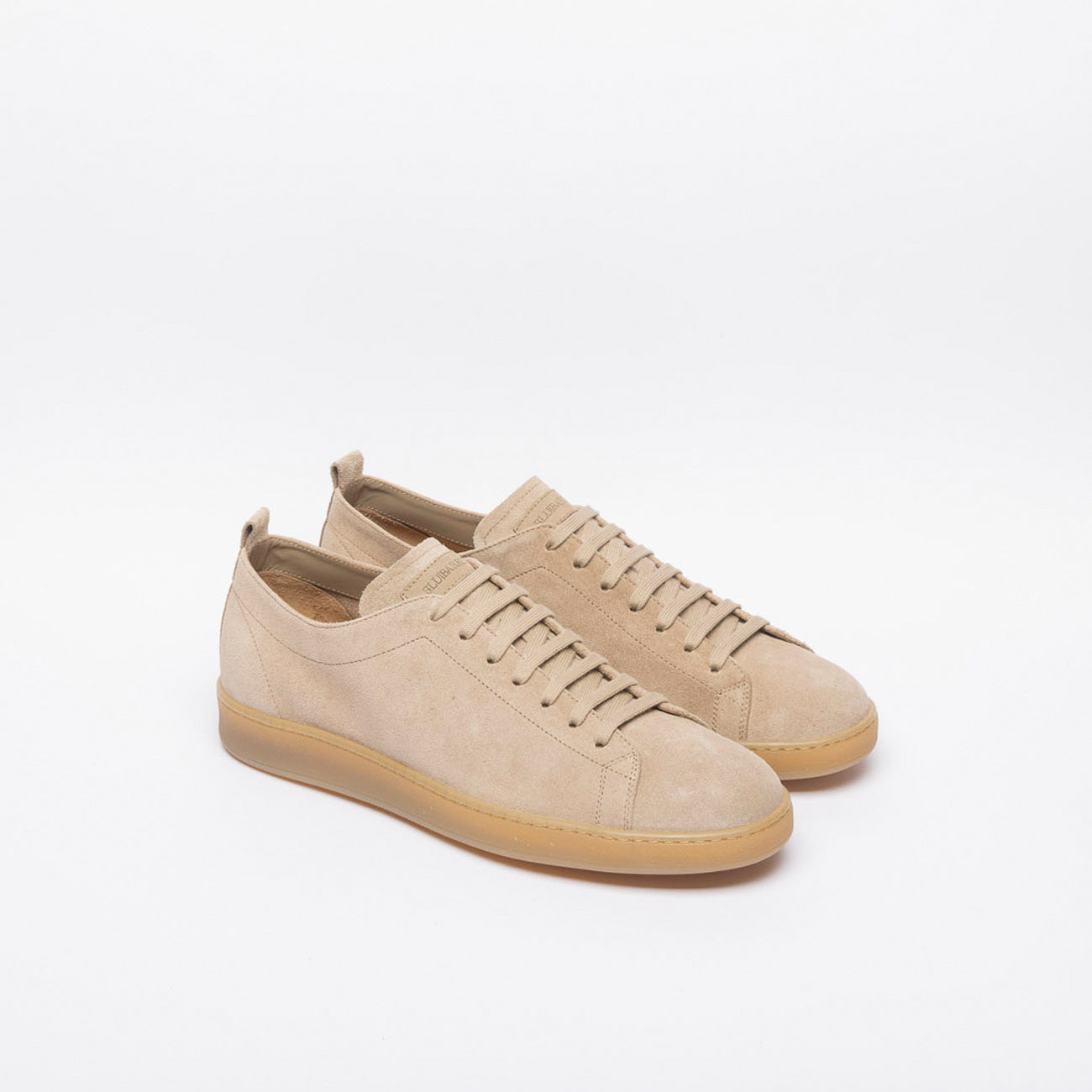 Sneaker elegante Blu Barrett Riva in camoscio beige