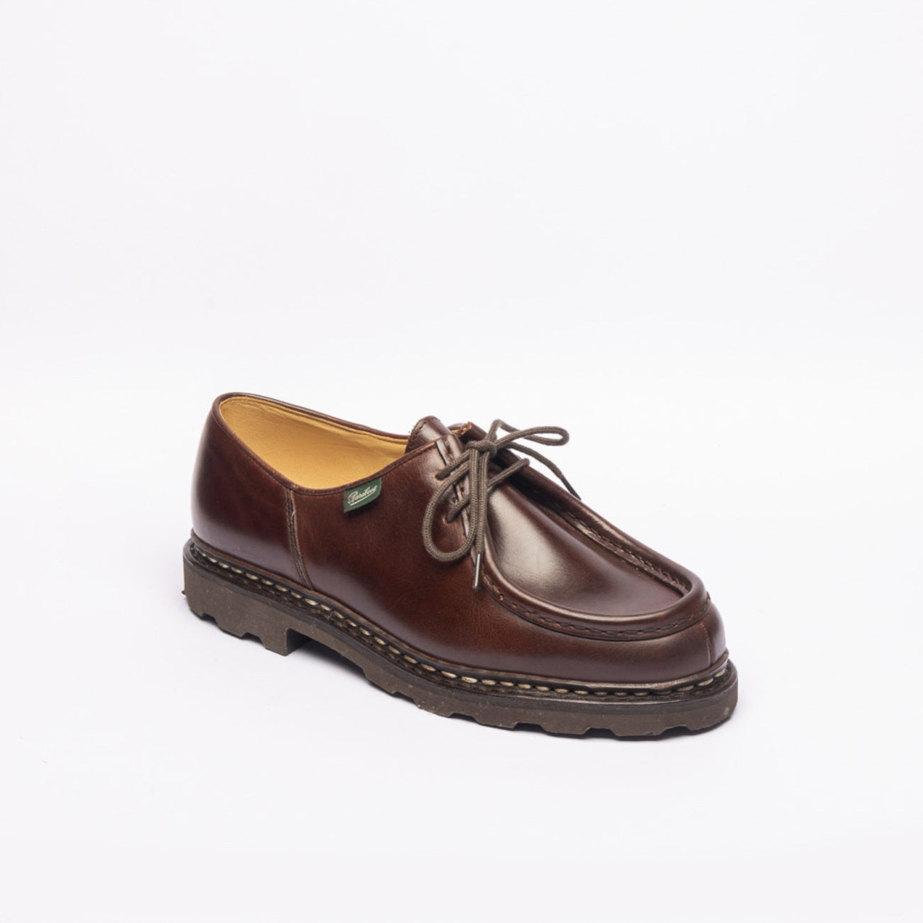 Stringata derby Paraboot Michael Marche II in pelle spazzolata marrone