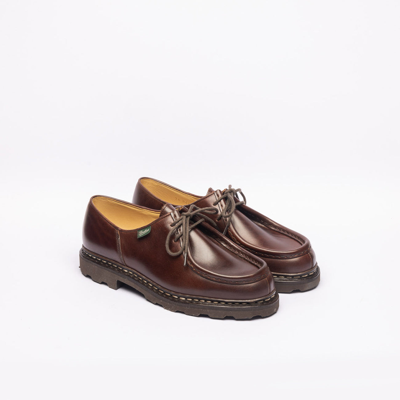 Stringata derby Paraboot Michael Marche II in pelle spazzolata marrone