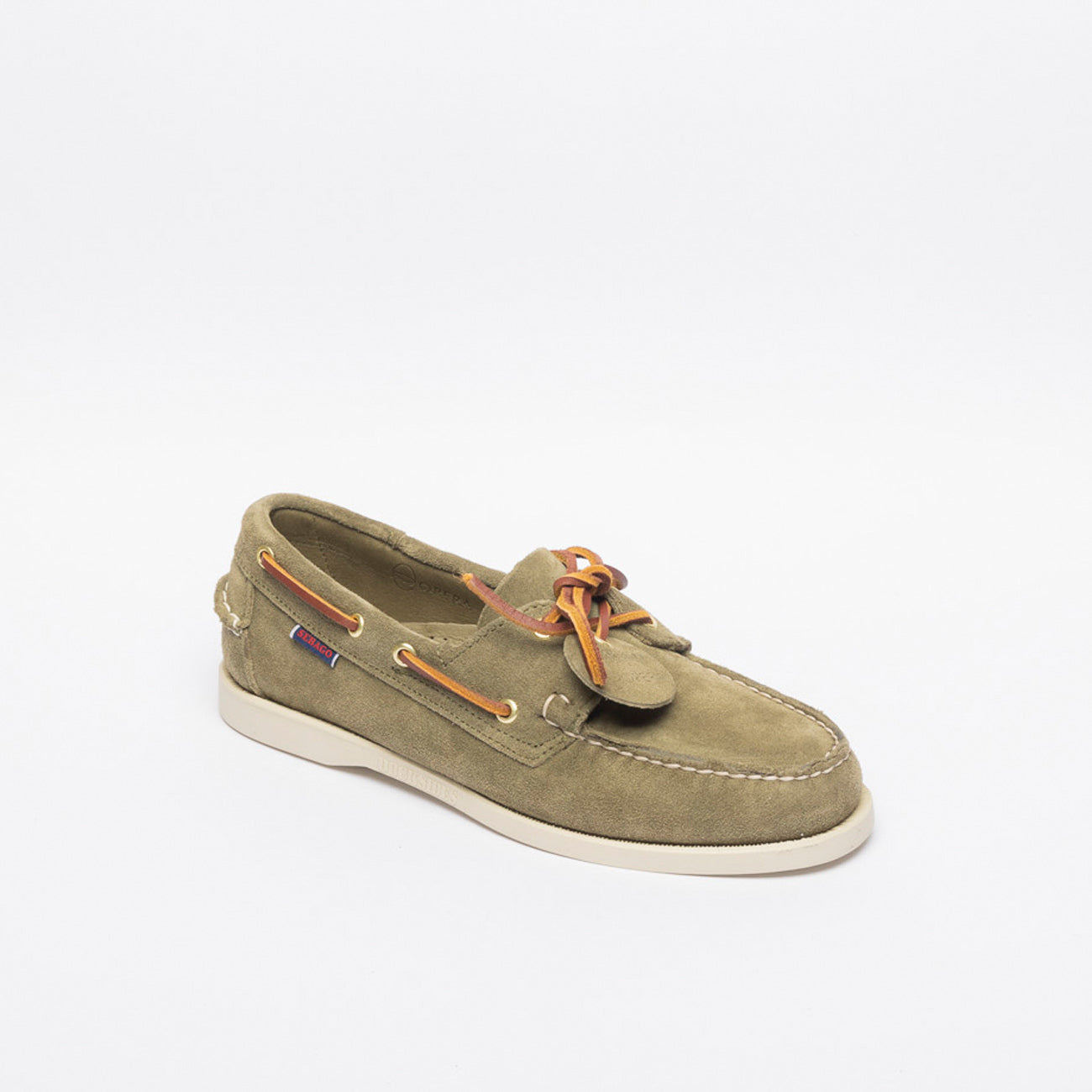 Mocassino da barca Sebago Portalnd Artisan in camoscio verde