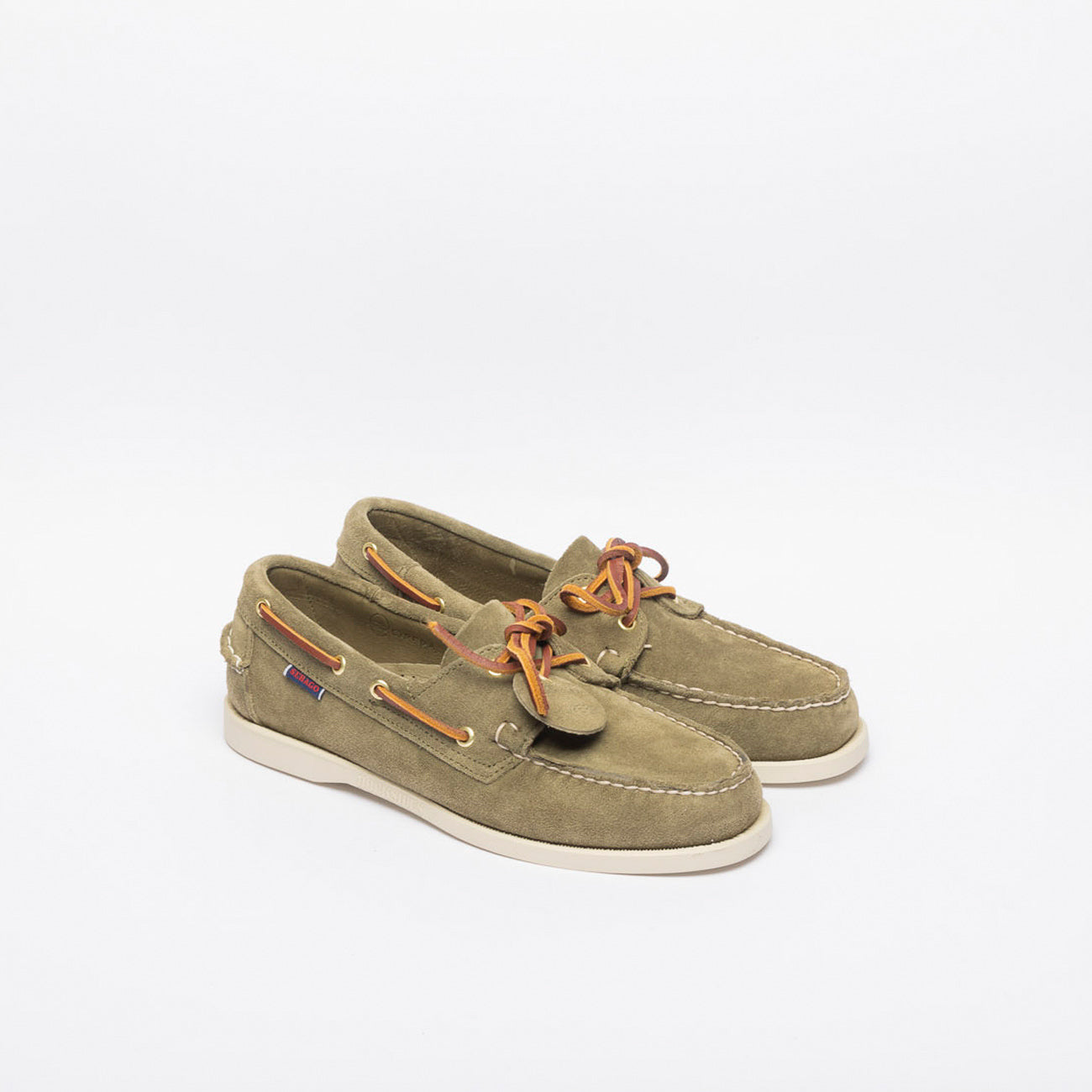 Mocassino da barca Sebago Portalnd Artisan in camoscio verde