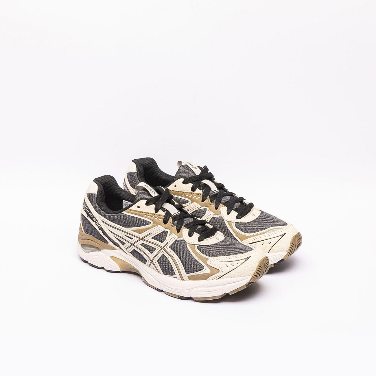 Sneaker running Asics GT-2160 in pelle beige e tessuto grigio