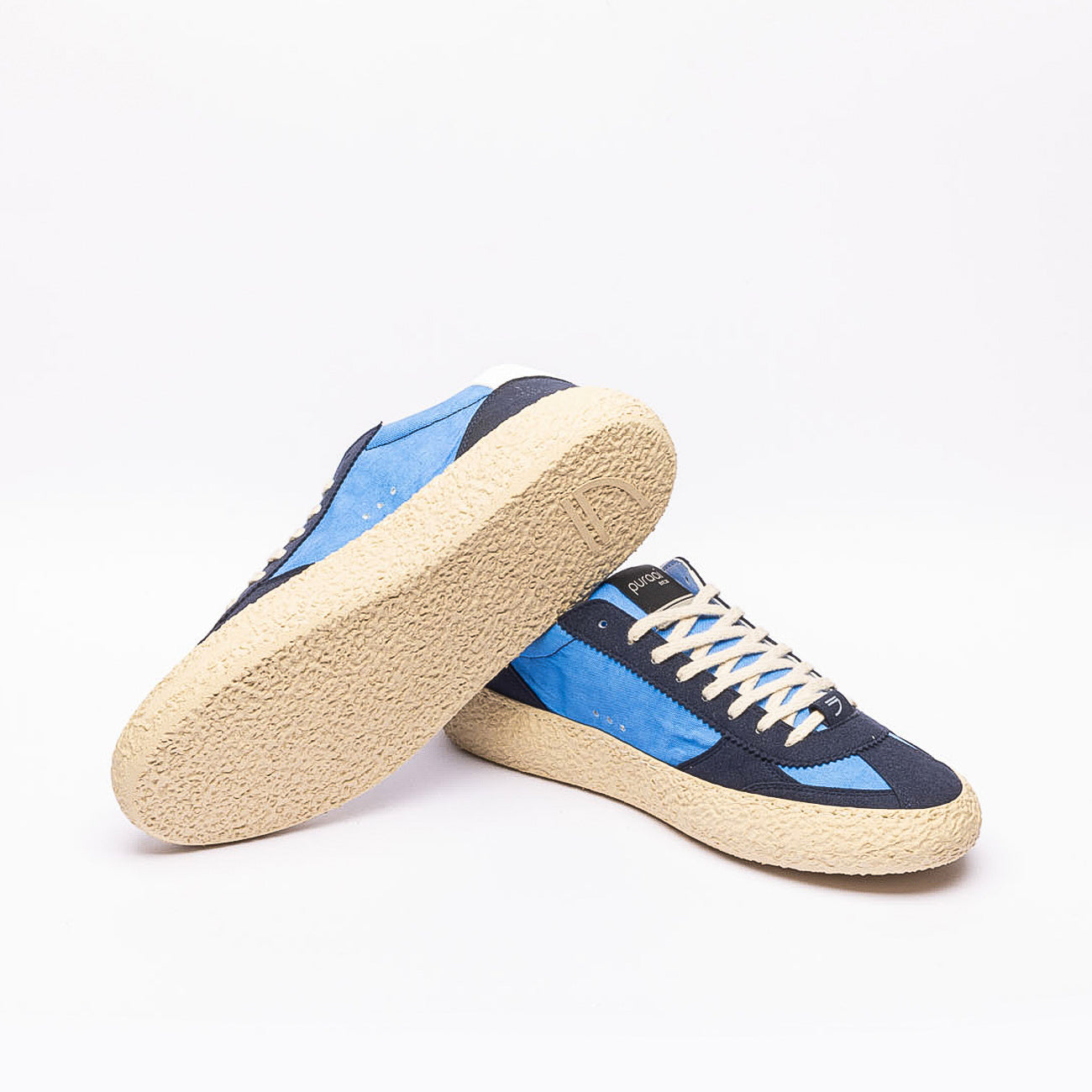 Sneaker Puraai 1.01 Vintage Flip in tessuto azzurro e camoscio blu
