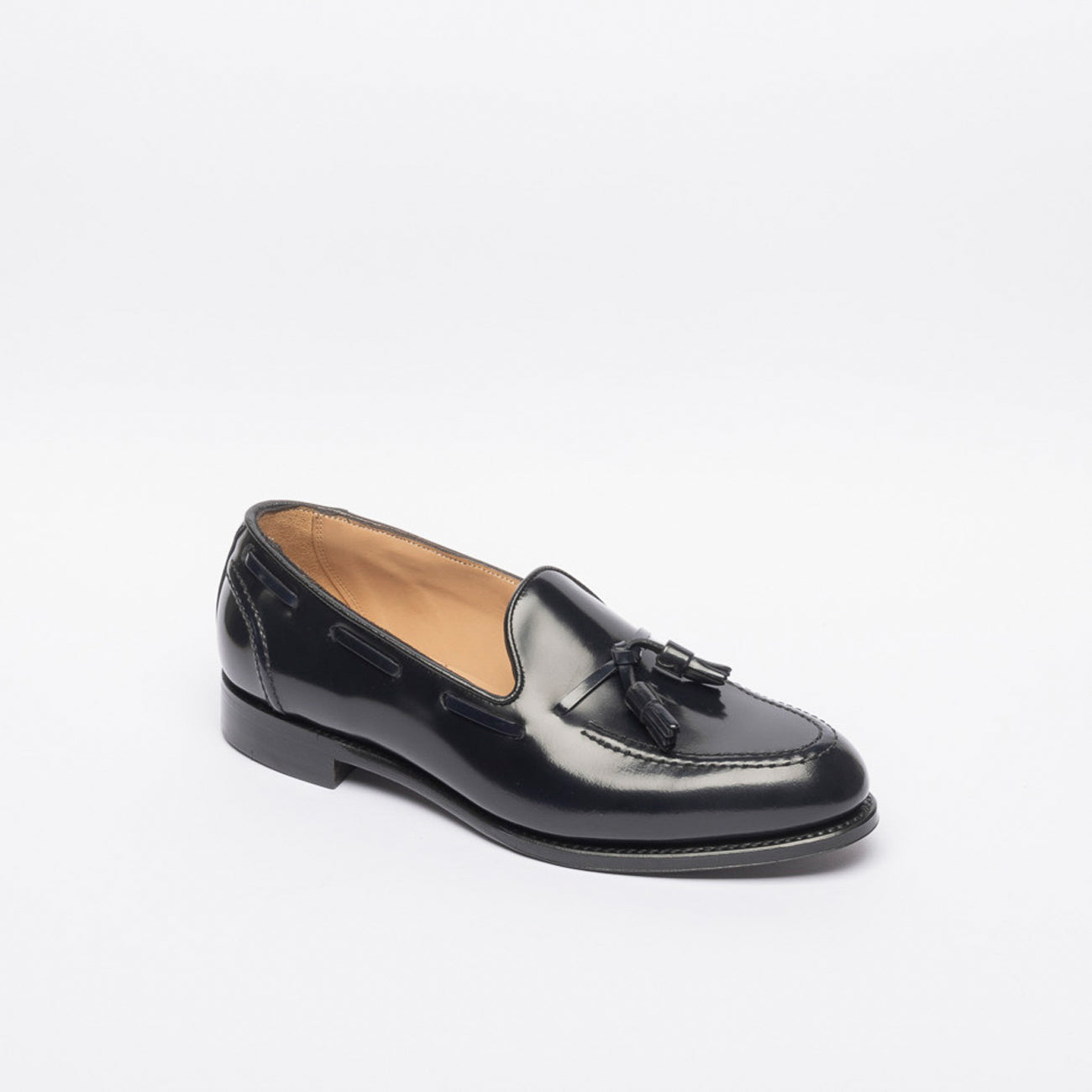 Mocassino con nappine Cheaney Joseph & Sons Harry II EF in pelle spazzolata blu