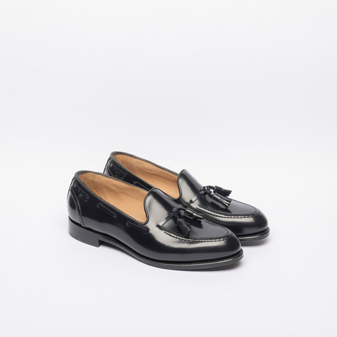 Mocassino con nappine Cheaney Joseph & Sons Harry II EF in pelle spazzolata blu