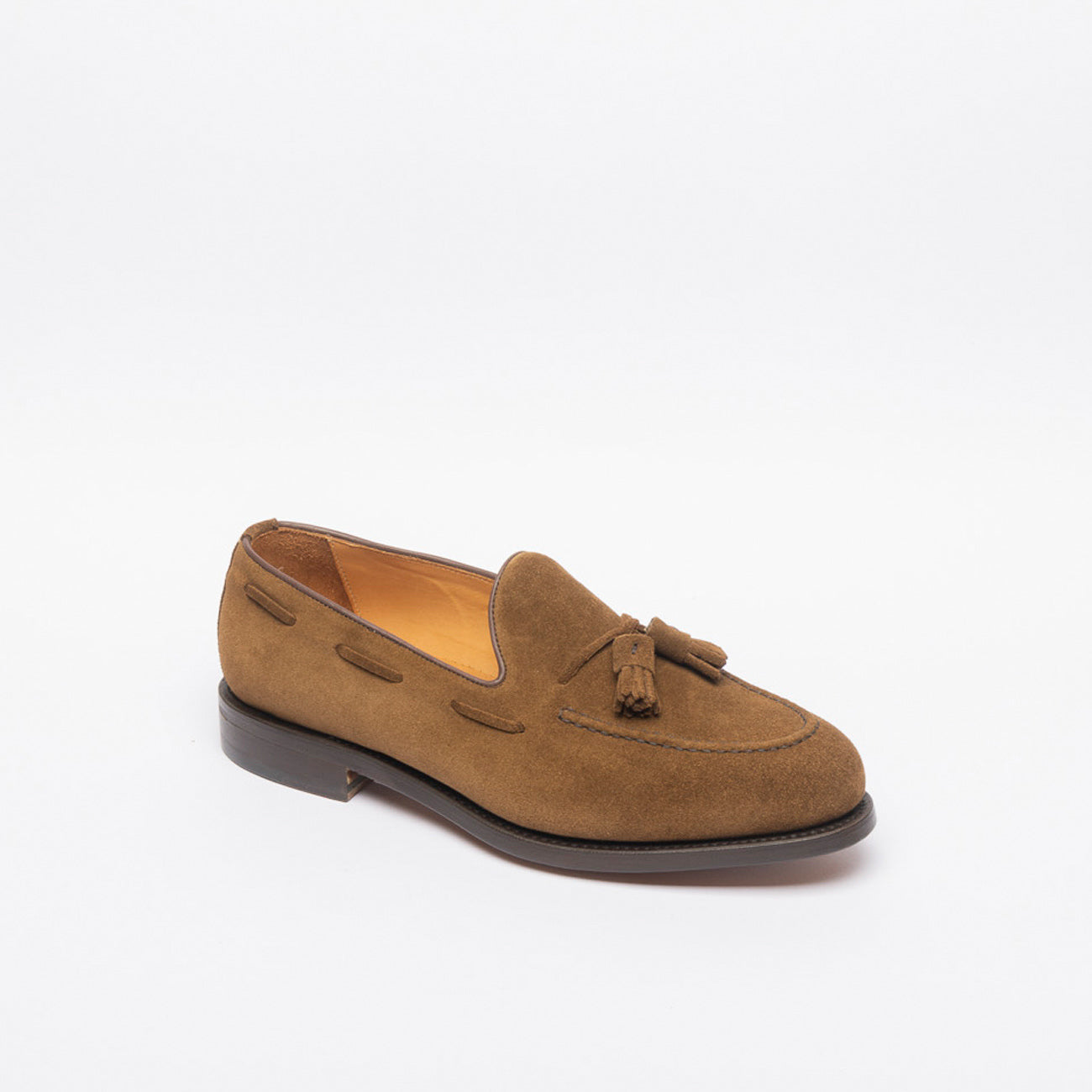 Mocassino con nappine Berwick 8491 in camoscio beige