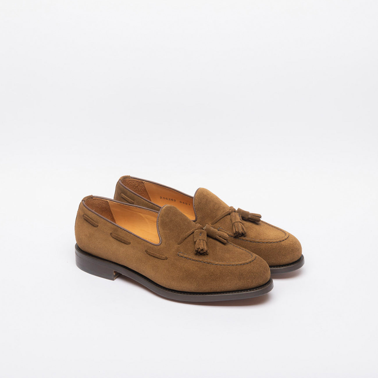 Mocassino con nappine Berwick 8491 in camoscio beige