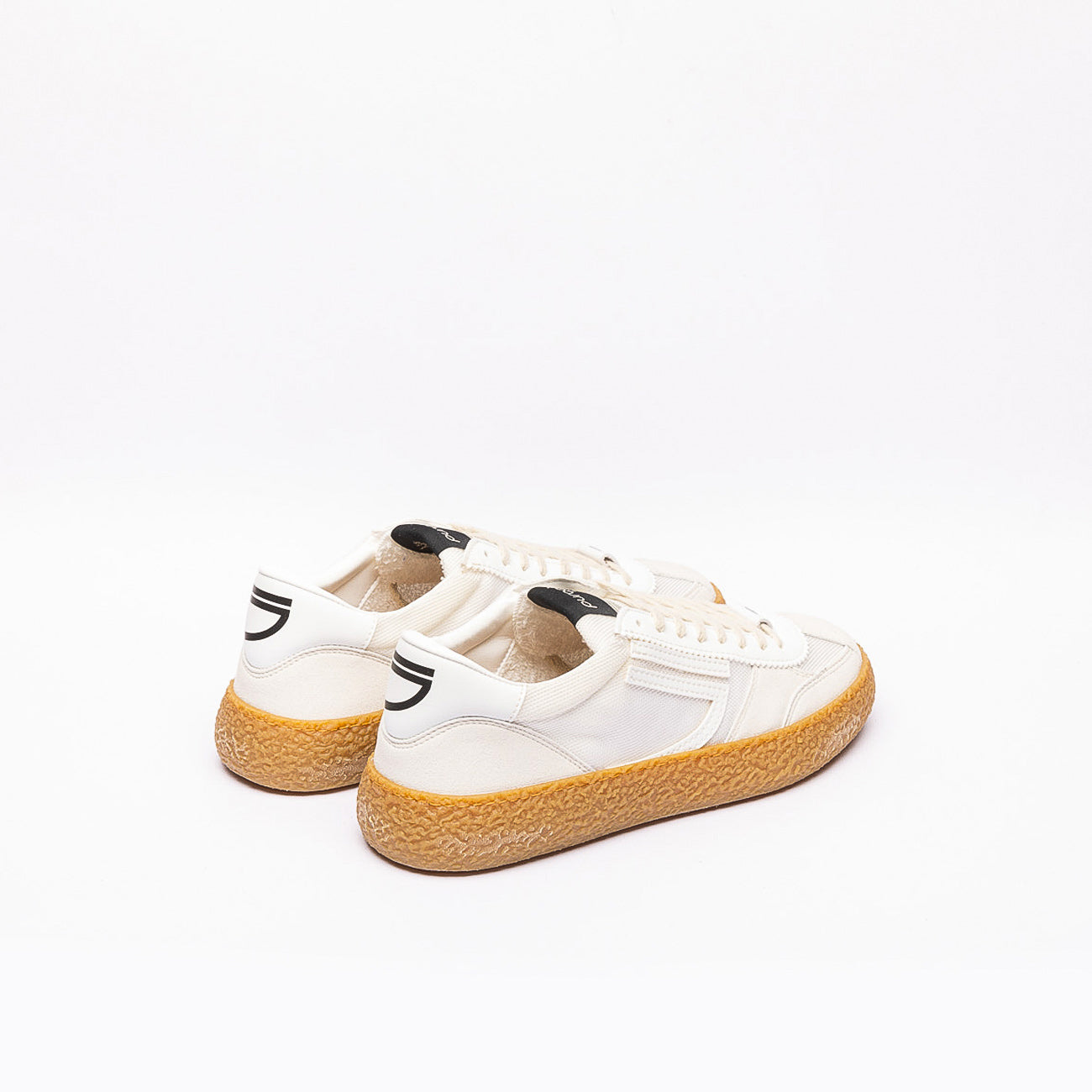 Sneaker Puraai 1.01 Vintage Vaniglia in tessuto e camoscio bianco