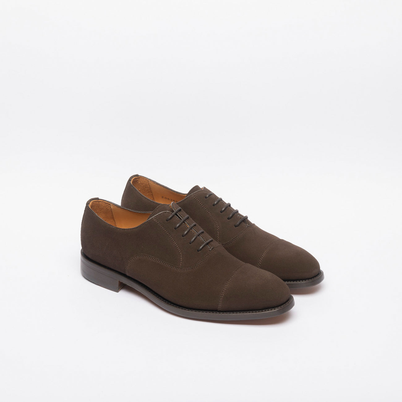 Stringata oxford Berwick 5217 in camoscio marrone